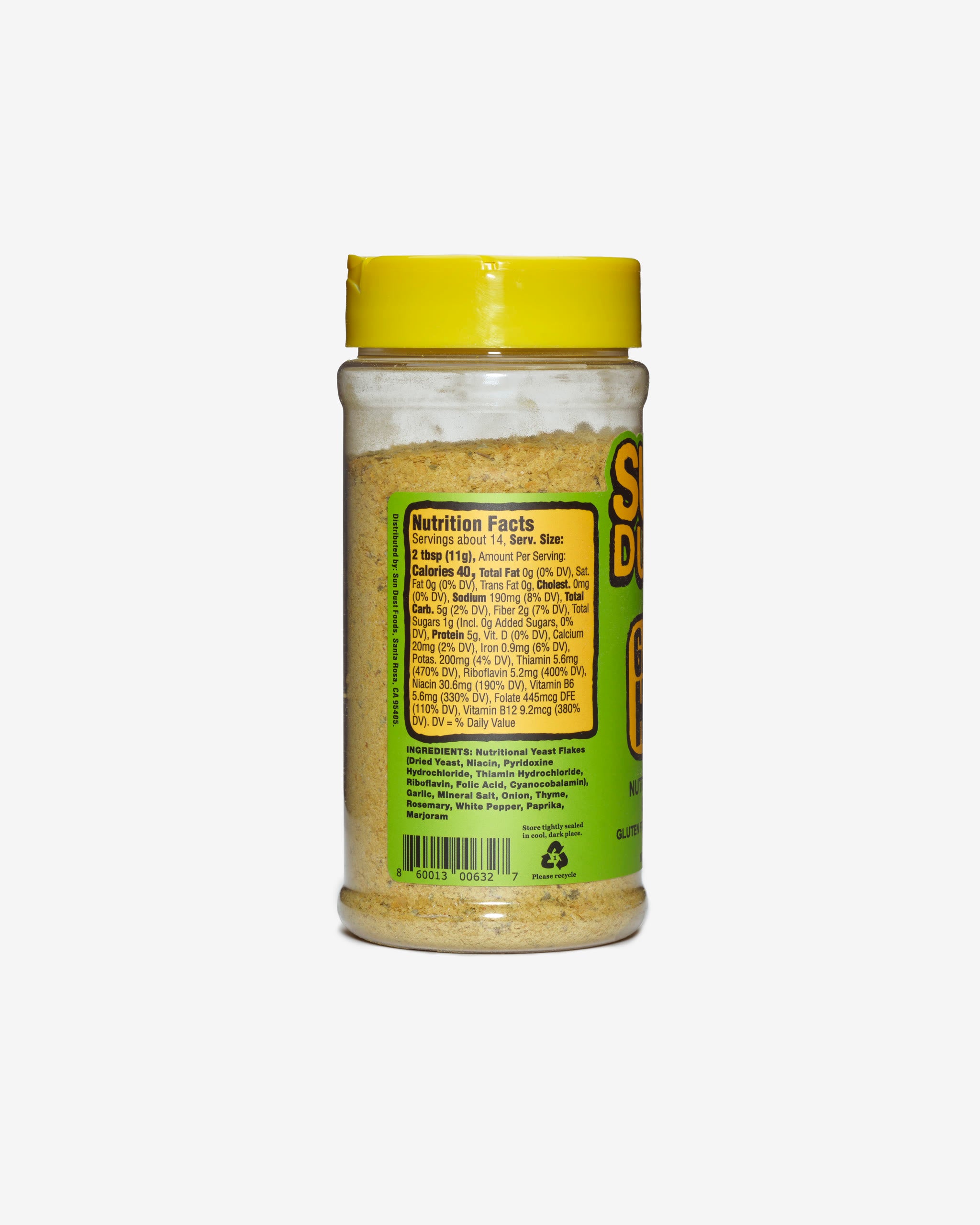 Sun Dust Garlic Herb jar, right side view
