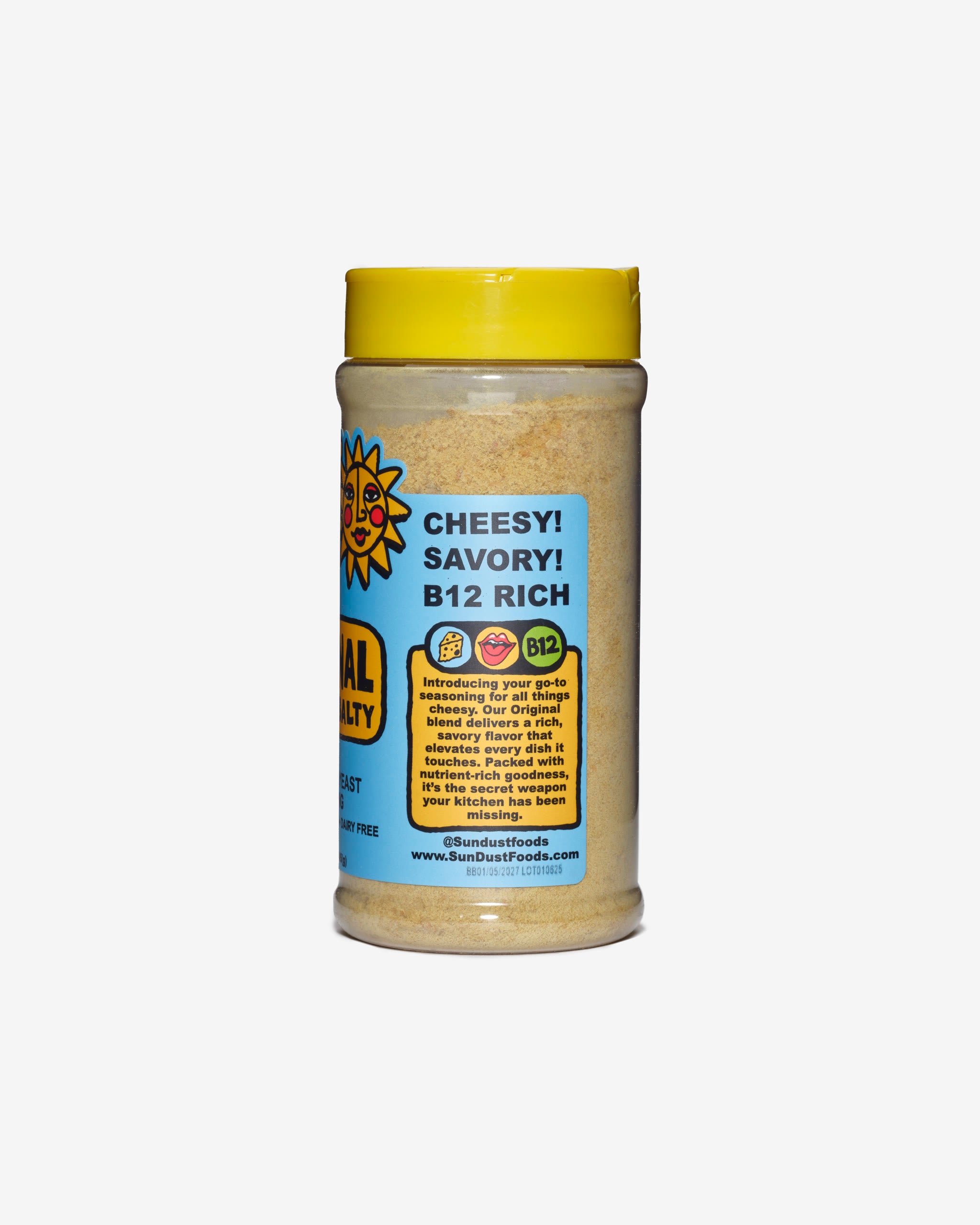 Sun Dust Original jar, left side view